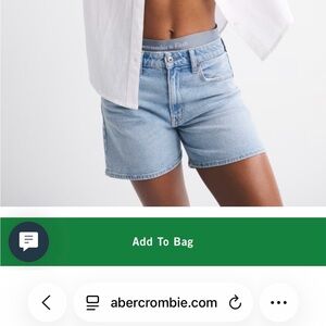 Abercrombie & Fitch light blue “The Dad Shorts” high rise & curve love